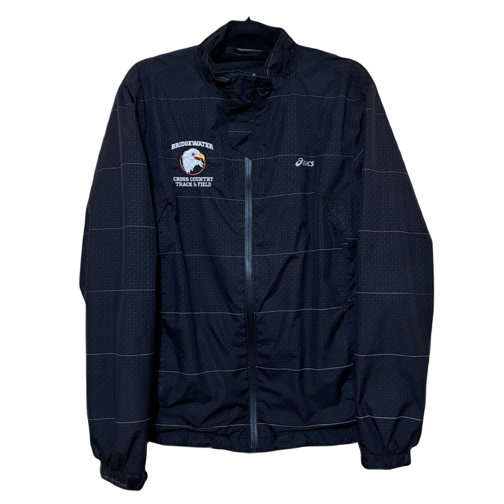 Bridgewater College Eagles Full Zip Windbreaker Men M Asics Cross Country Track